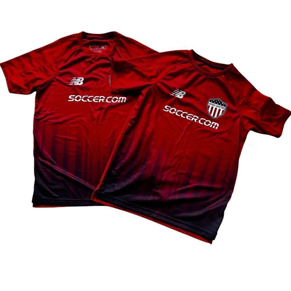 New Balance AYSO United Red Jersey American Soccer Organization Youth SZ M #2361